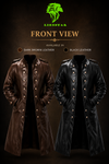 Lionstar Genuine Sheep Leather Long 3/4 Length Coat Men's Black Brown