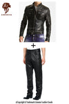 Lionstar Dashing Men Leather Jacket and Pant Set