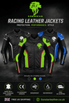 Lionstar Men's Cowhide Motorcycle Racing Leather Jacket