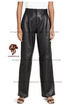 Women's Pencil Sheepskin Leather Trousers