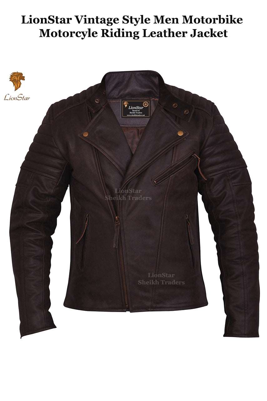 Brown Biker Leather Jacket