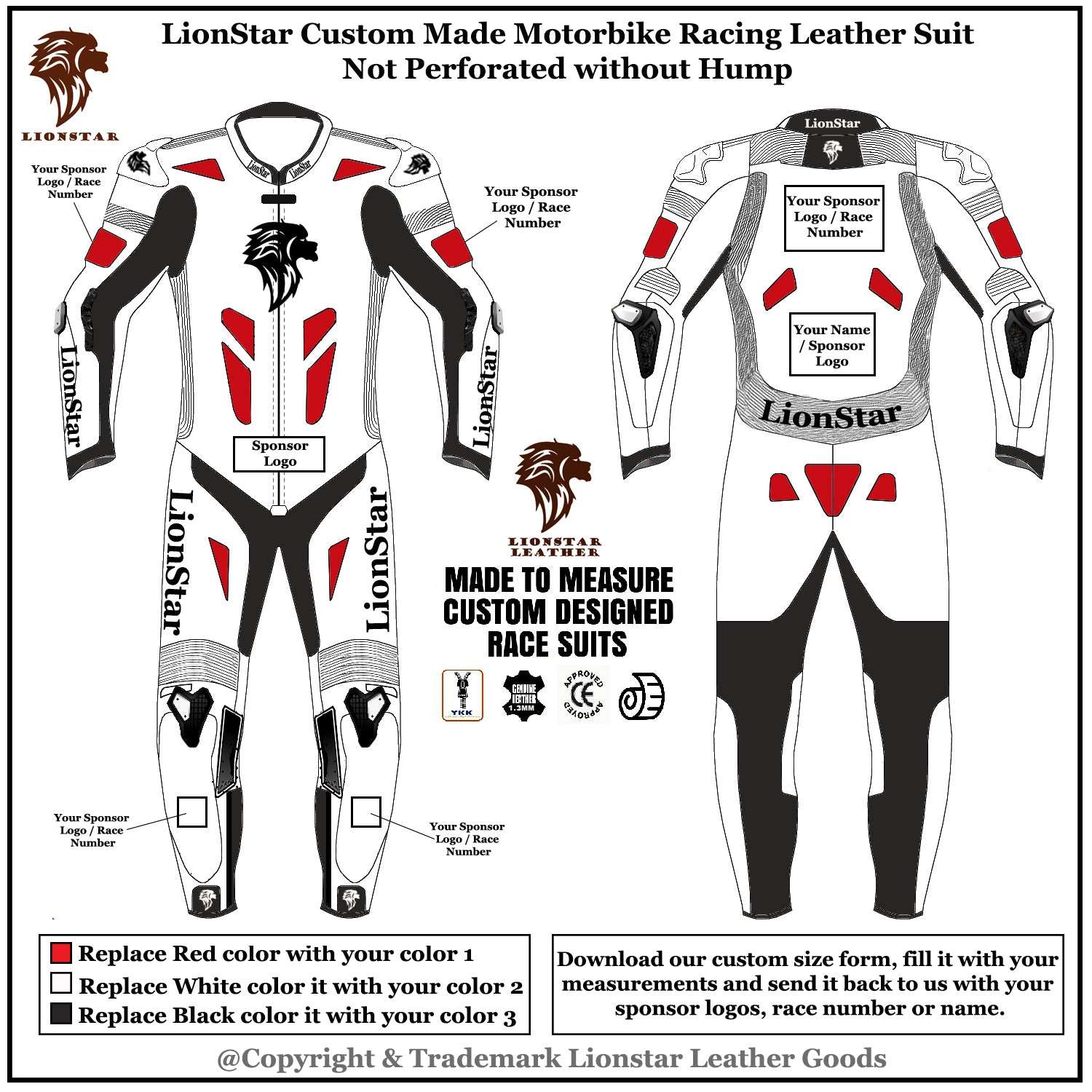 Custom Racing Suit without hump not perforated