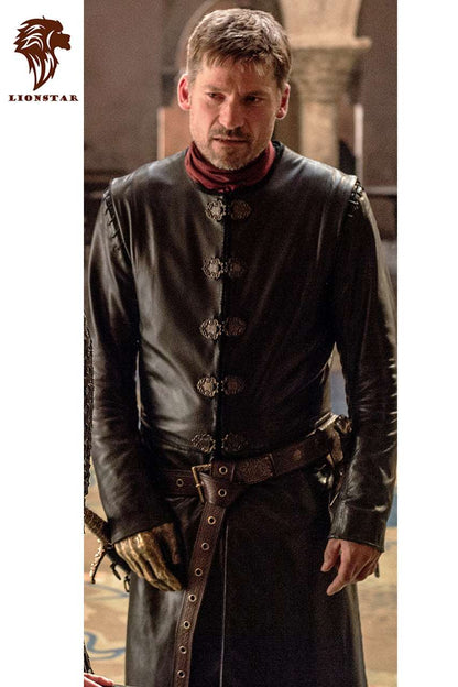 Black Leather Trench Coat Jaime