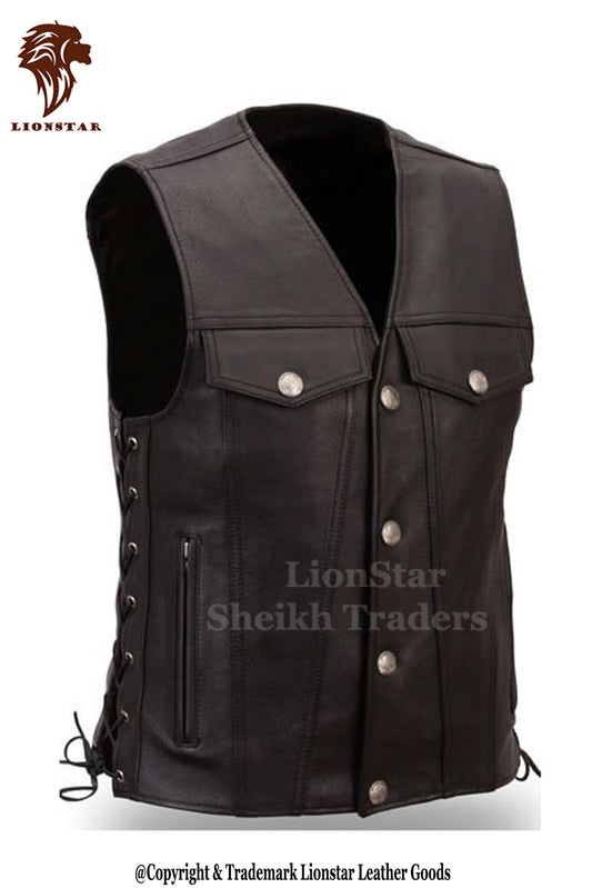 Brown Leather Vest