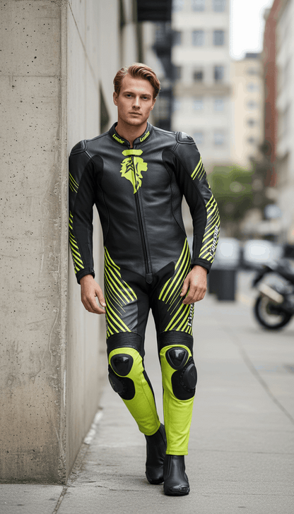 Premium Cowhide Leather Kids Motorcycle Suit | CE Safety