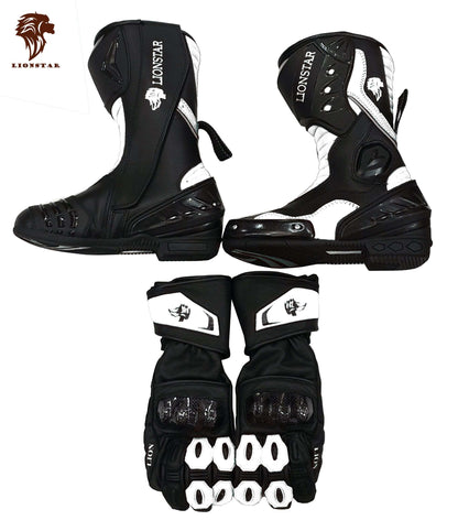 Motorcycle Boots White