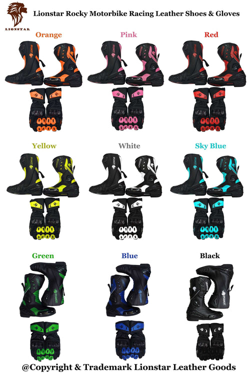 Racing Boots + Gloves Bundle | CE-Approved | Matching Colors | Hand & Foot Protection
