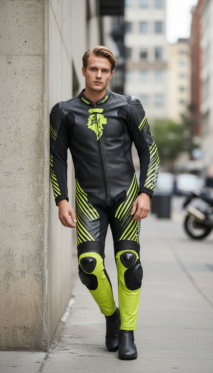 Premium Cowhide Leather Kids Motorcycle Suit | CE Safety