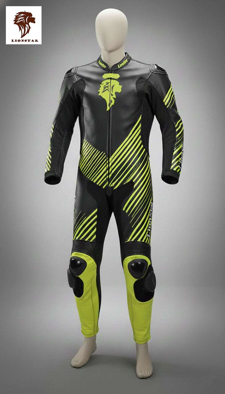 Texture of Premium Cowhide Leather on Youth Racing Suit