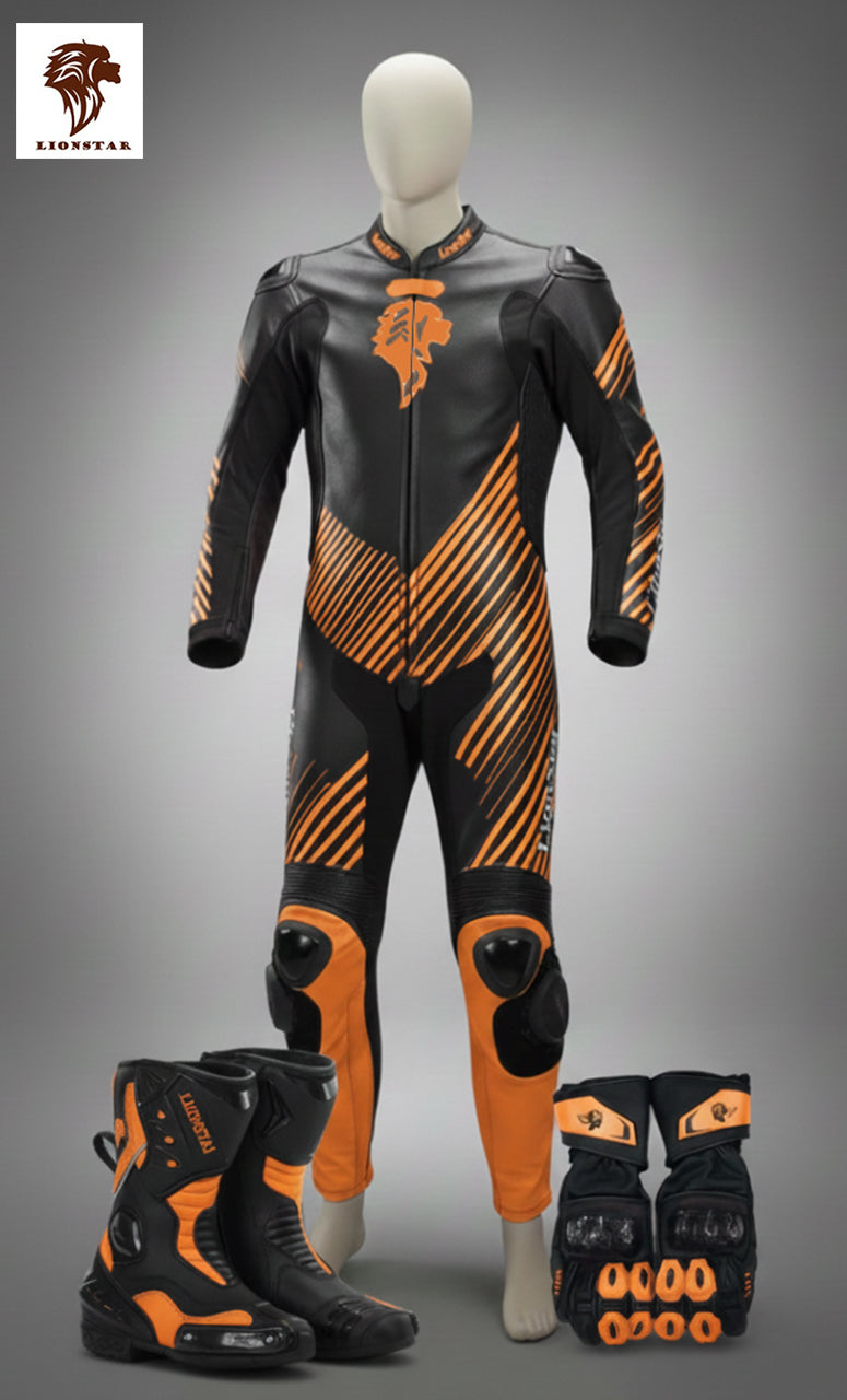 Mini Moto Suit Orange Set