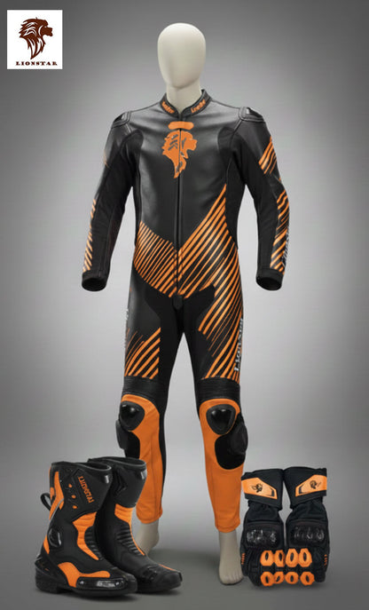 Mini Moto Suit Orange Set