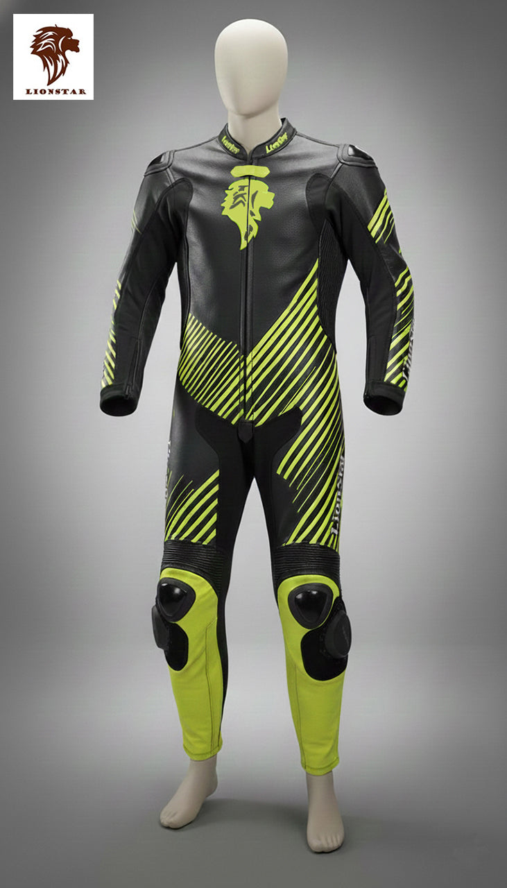 Texture of Premium Cowhide Leather on Youth Racing Suit