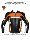 Unisex Orange & Black Motorcycle Racing Jacket