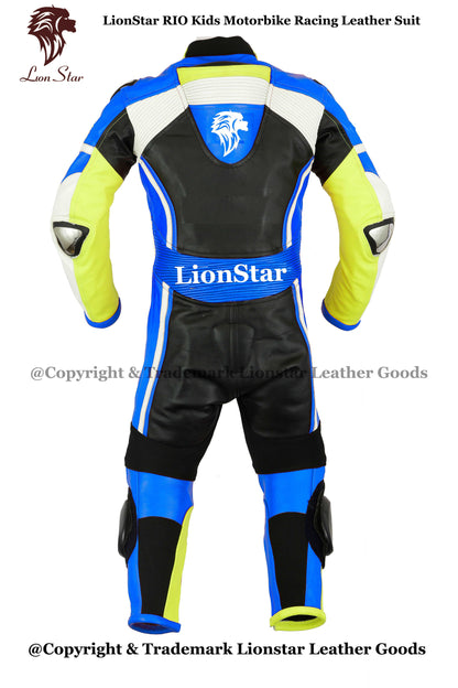 Biker Racing Suit Blue Back