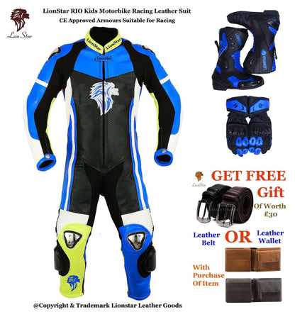 Biker Racing Suit Blue Set