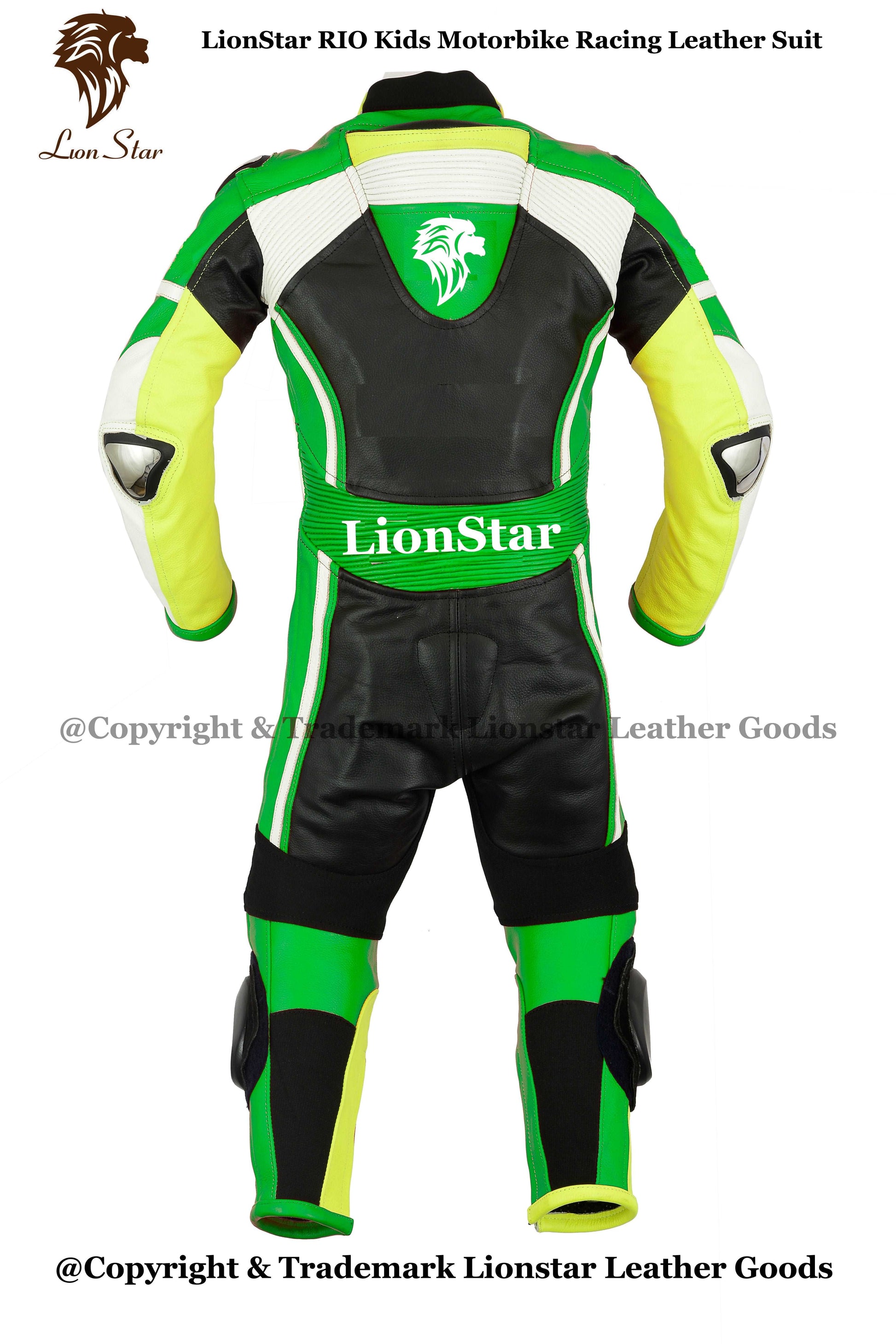 Biker Racing Suit Green Back
