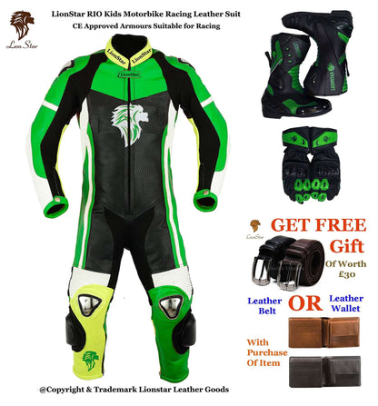 Biker Racing Suit Green Set