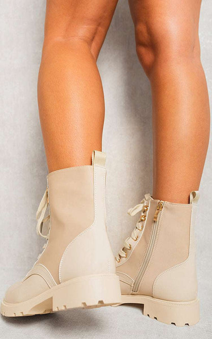 Platform Lace Up Chunky Boots-1